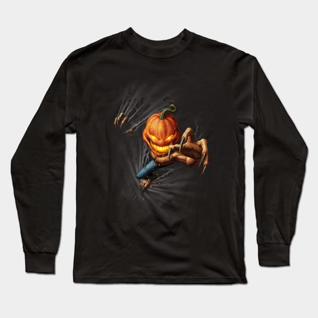 Pumpkin Within Long Sleeve T-Shirt by chriskar